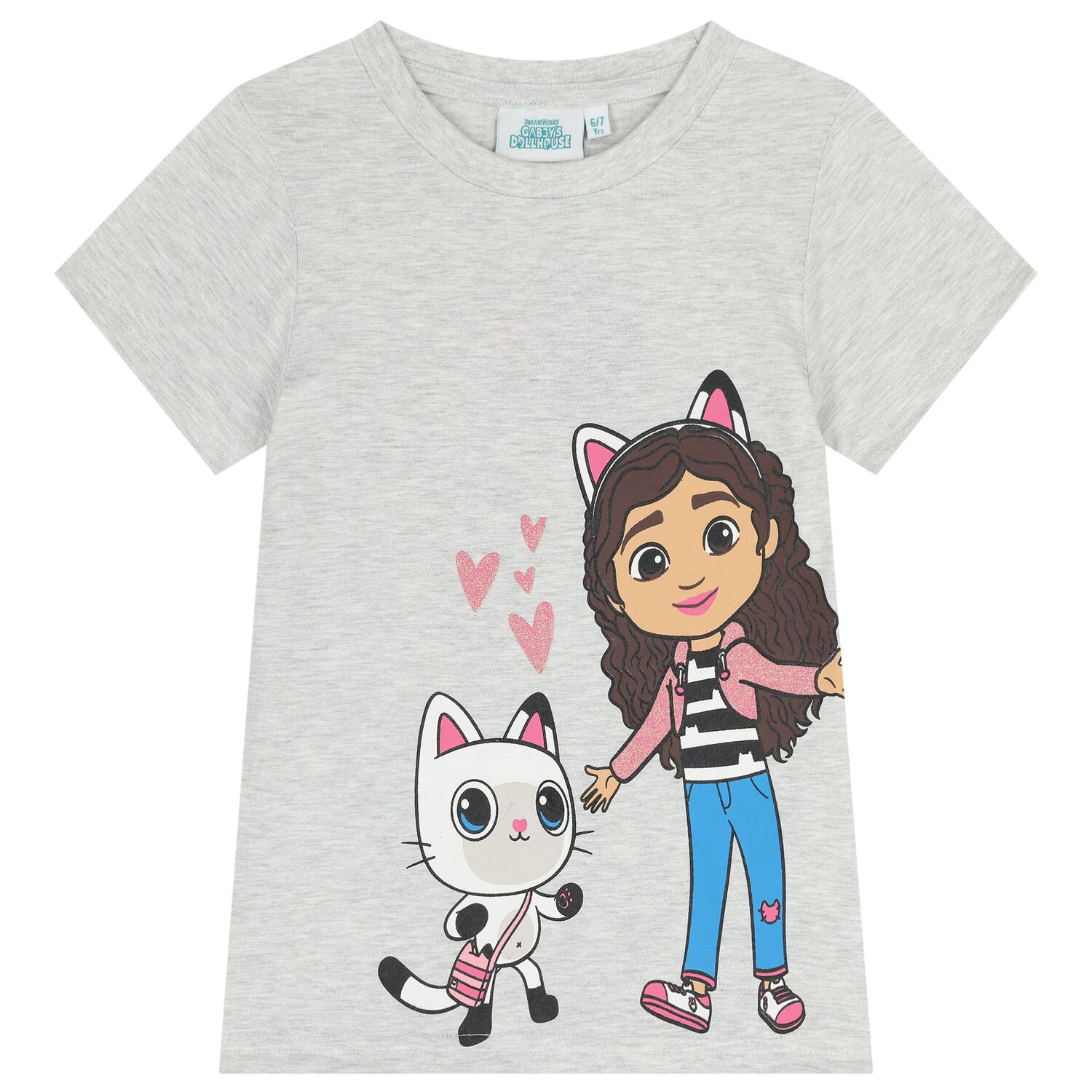 Girls Grey Gabby's Dollhouse Pyjamas, 1, hi-res